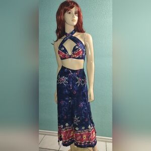 Unbranded Rayon Women's Sz S/M ? Wrap Top And Pants